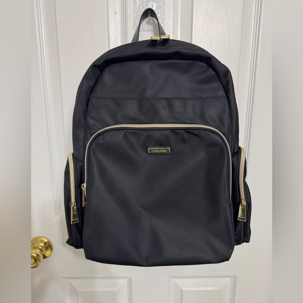 Calvin Klein Black and Gold Backpack